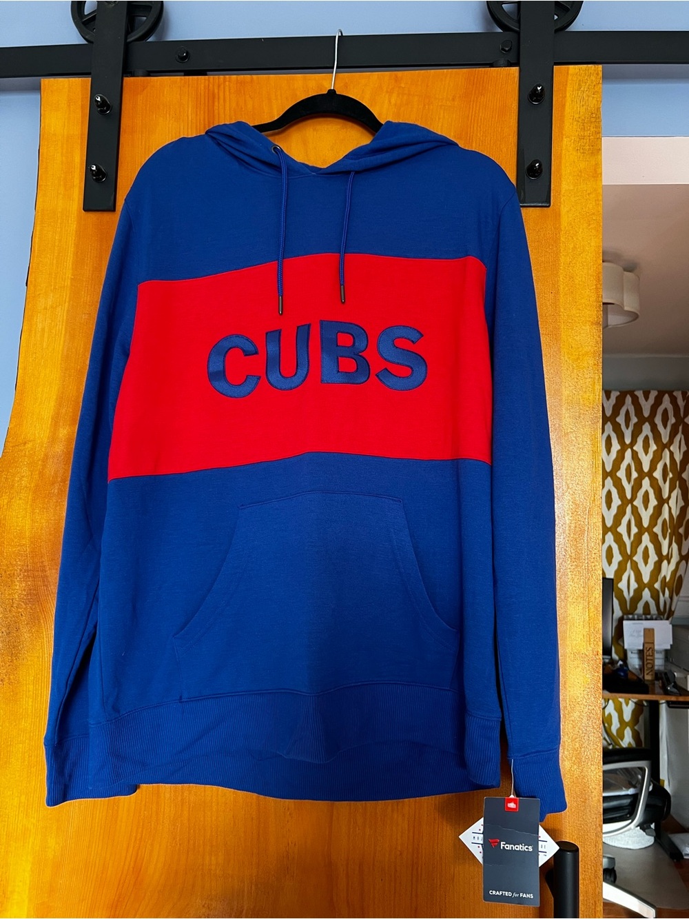 Fanatics Blue and Red Chicago CUBS Pullover Hoodie
